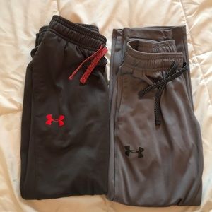 2 UA and 2 Nike boys sweatpants